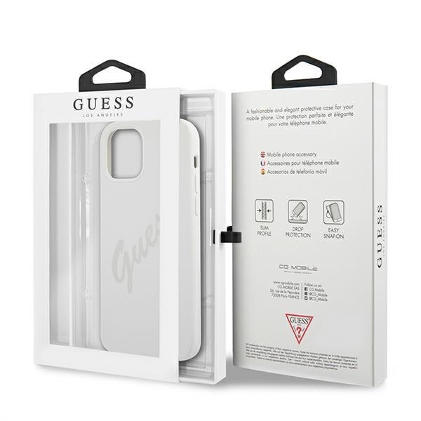 Guess GUHCP12SLSVSCR iPhone 12 mini 5,4" kremowy/cream hardcase Script